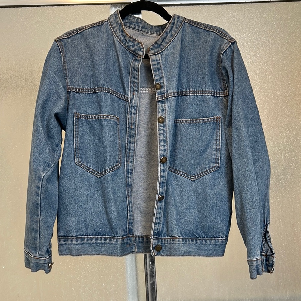 Bomber jean jacket